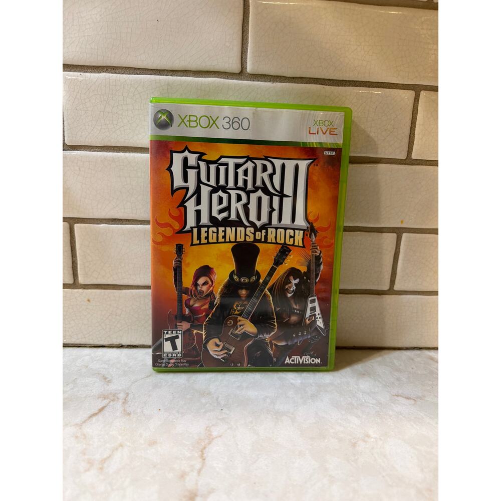 Guitar‎ Hero III 3 Legends of Rock (Xbox 360, 2007) Complete Tested Working